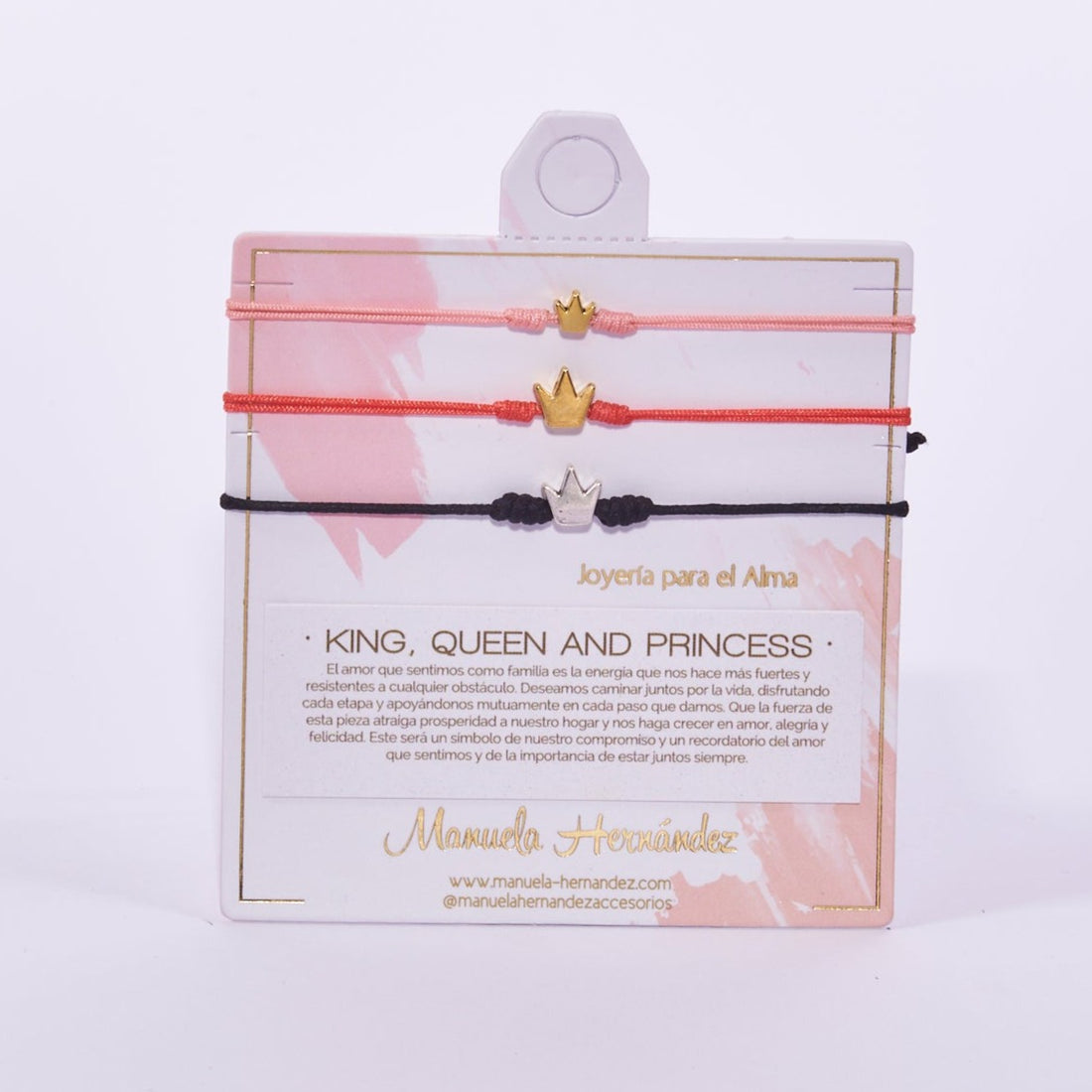TRIO DE PULSERAS - KING QUEEN AND PRINCESS