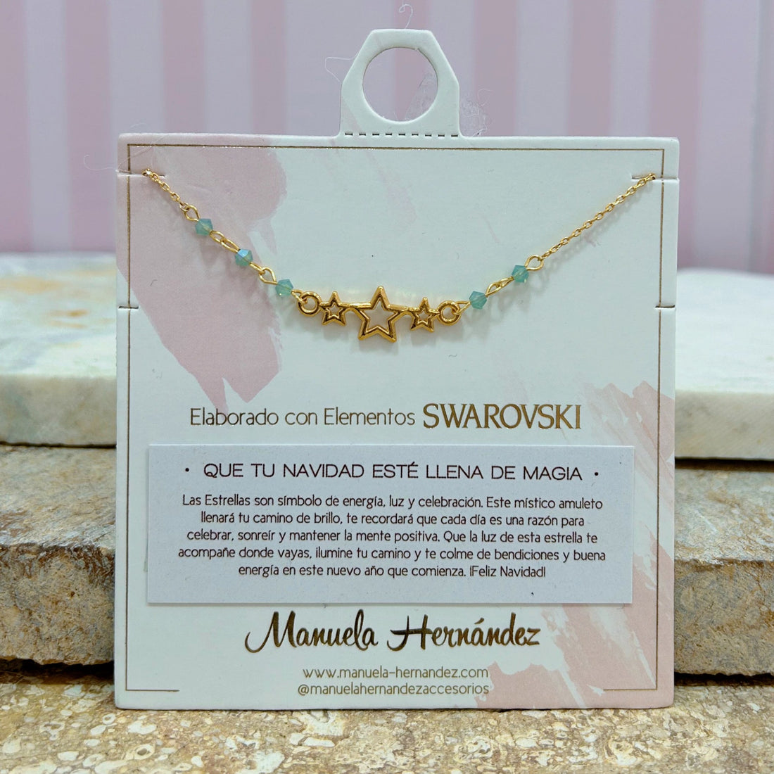 COLLAR QUE TU NAVIDAD ESTE LLENA DE MAGIA- AZUL