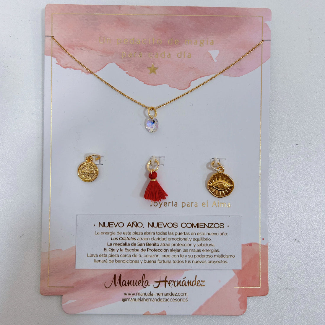 SET CADENA + 4 DIJES - NUEVO AÑO NUEVOS COMIENZOS