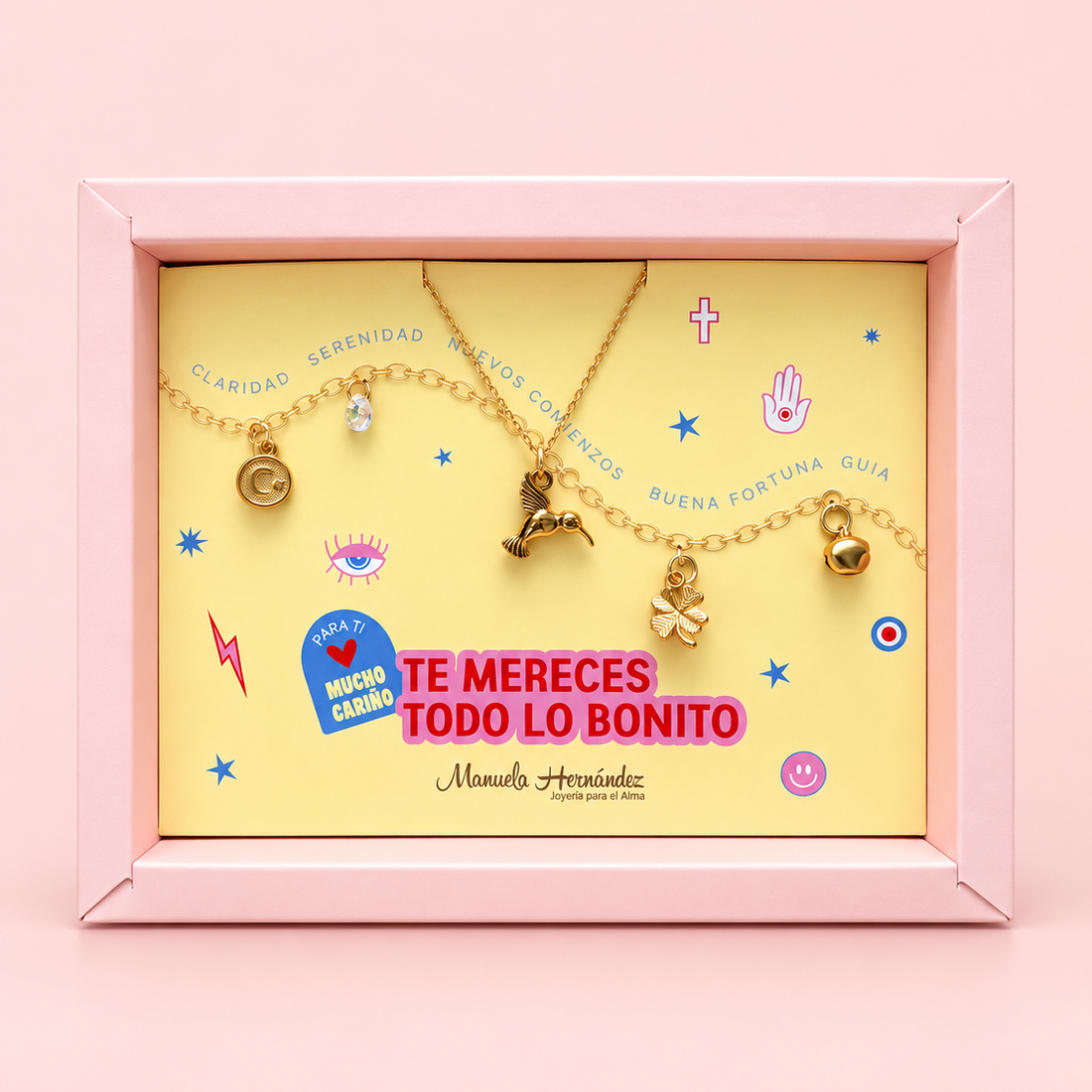 KIT CADENA + CHARMS - TE MERECES TODO LO BONITO
