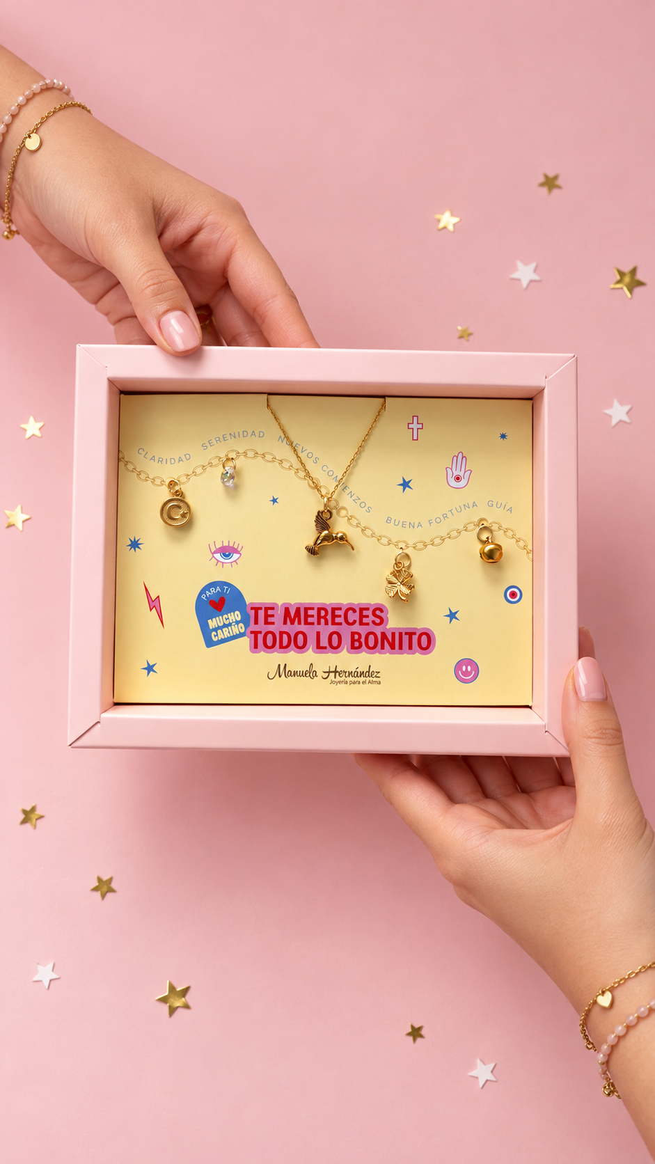 KIT CADENA + CHARMS - TE MERECES TODO LO BONITO