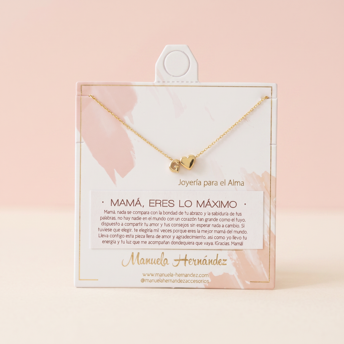 COLLAR INICIALES - MAMÁ, ERES LO MAXIMO