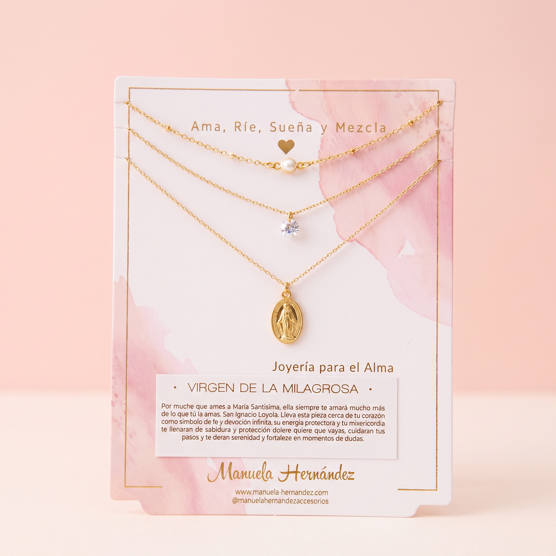 SET DE 3 COLLARES VIRGEN MILAGROSA