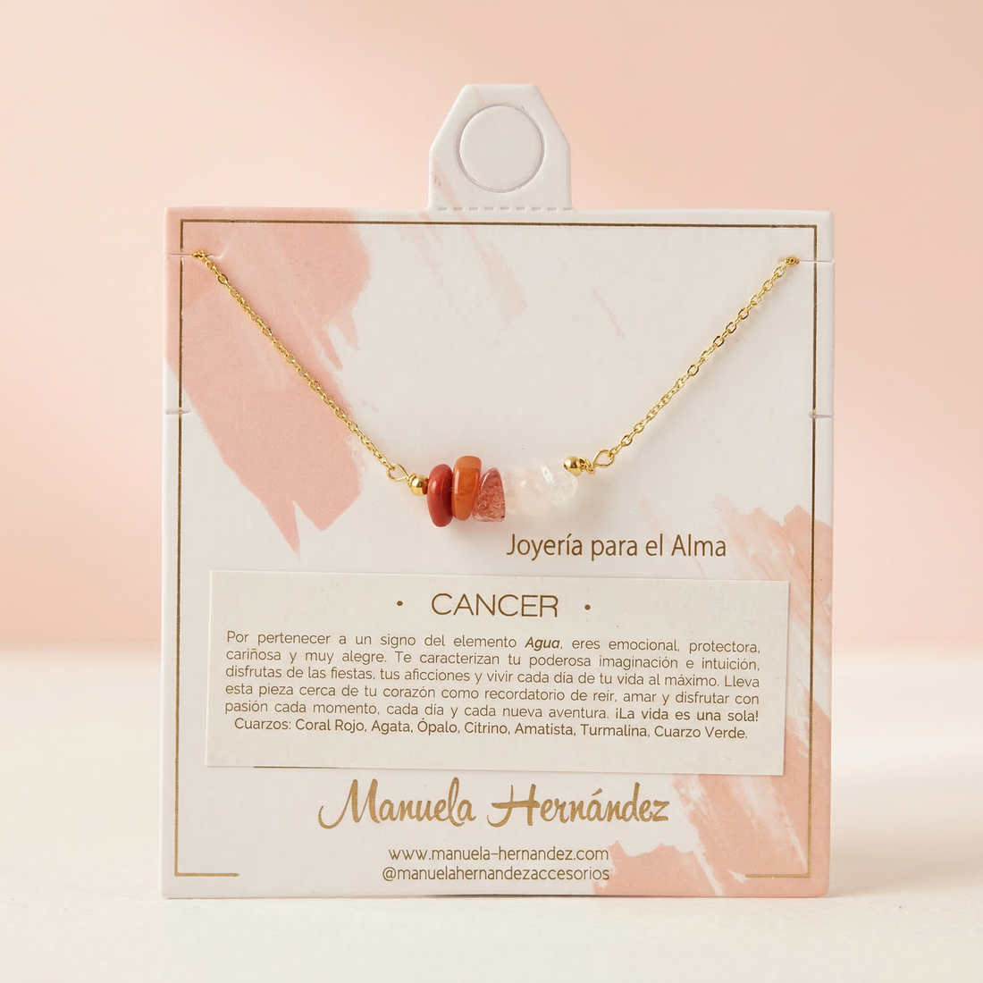 COLLAR SIGNO CANCER CUARZOS