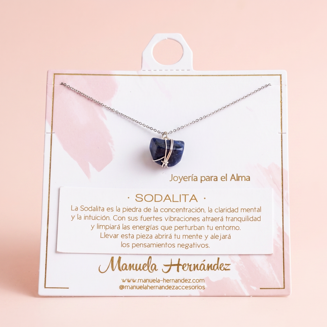 COLLAR AGUAMARINA - PLATEADO