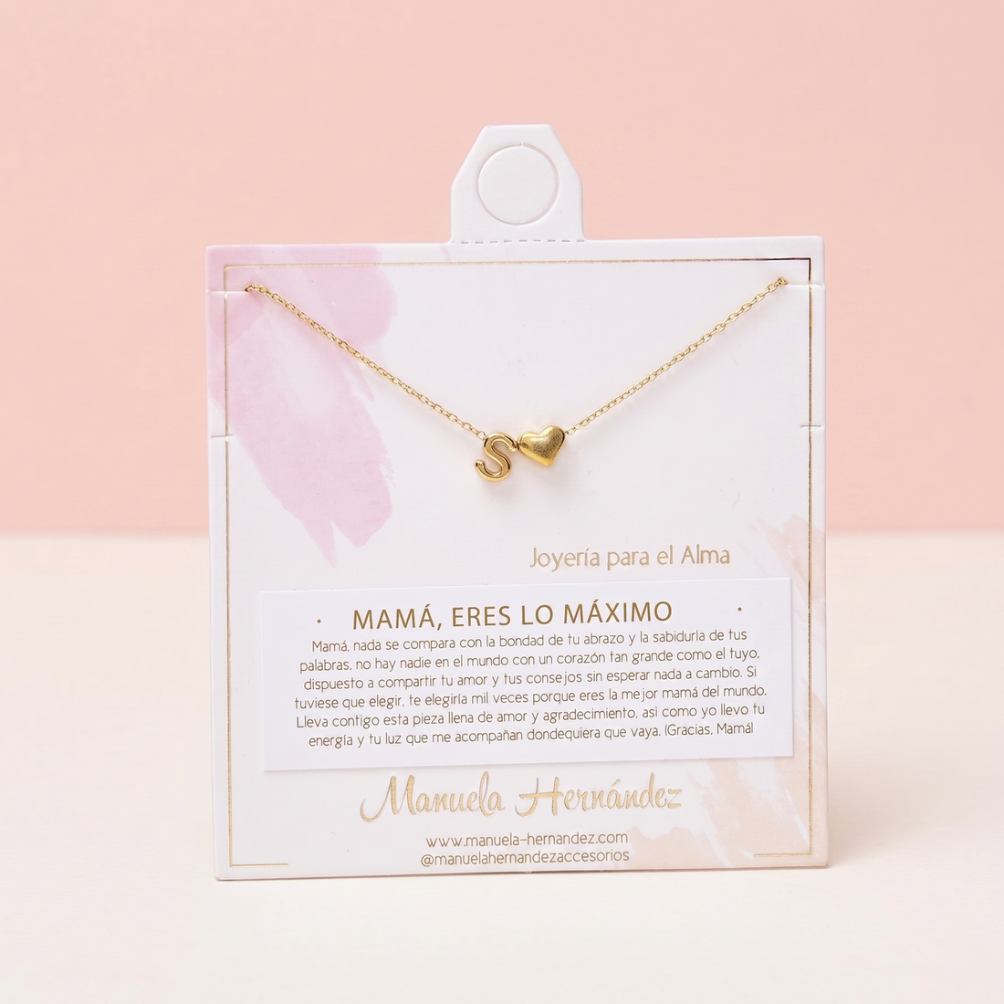 COLLAR INICIALES - MAMÁ, ERES LO MAXIMO