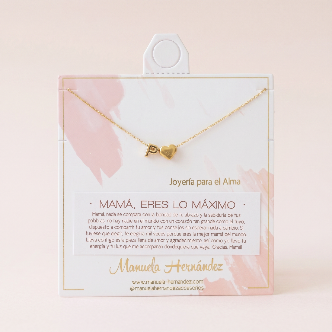 COLLAR INICIALES - MAMÁ, ERES LO MAXIMO