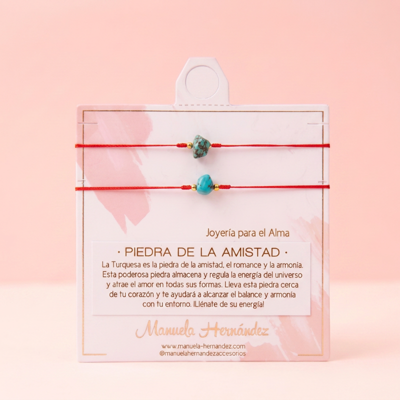 PULSERAS AMIGAS - PIEDRA DE LA AMISTAD TURQUESA