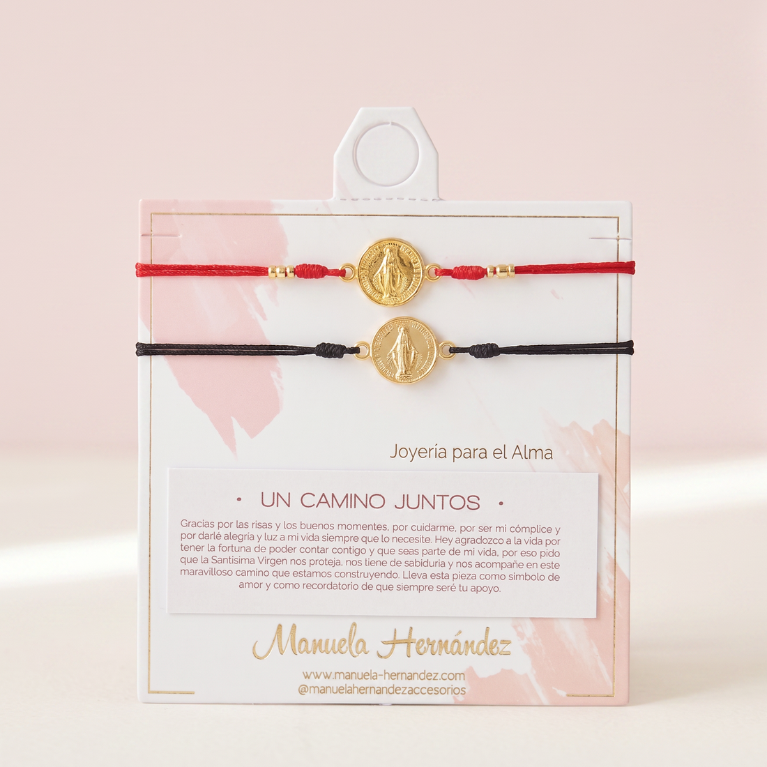 PULSERAS PAREJA UN CAMINO JUNTOS - MEDALLA VIRGEN