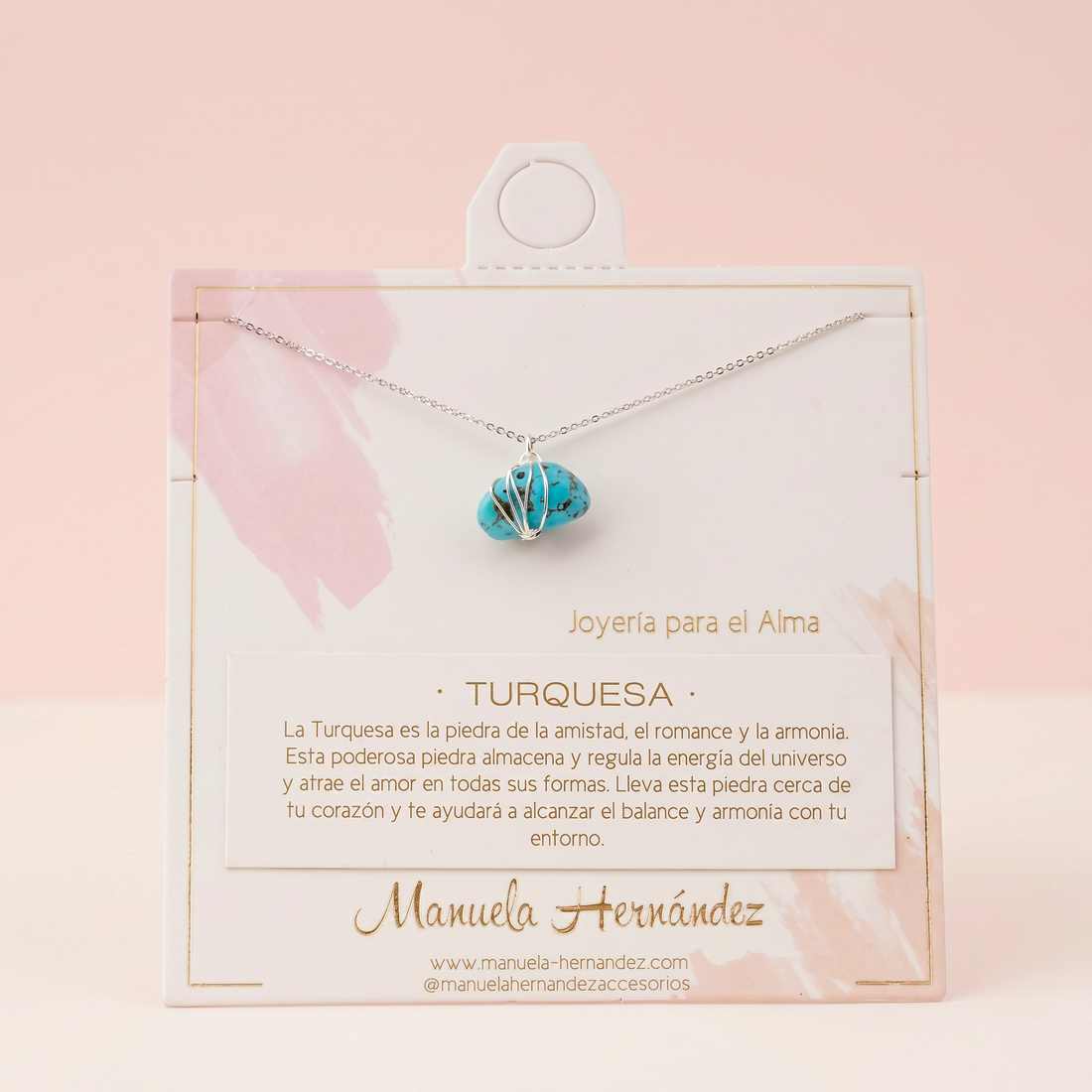 COLLAR AGUAMARINA - PLATEADO