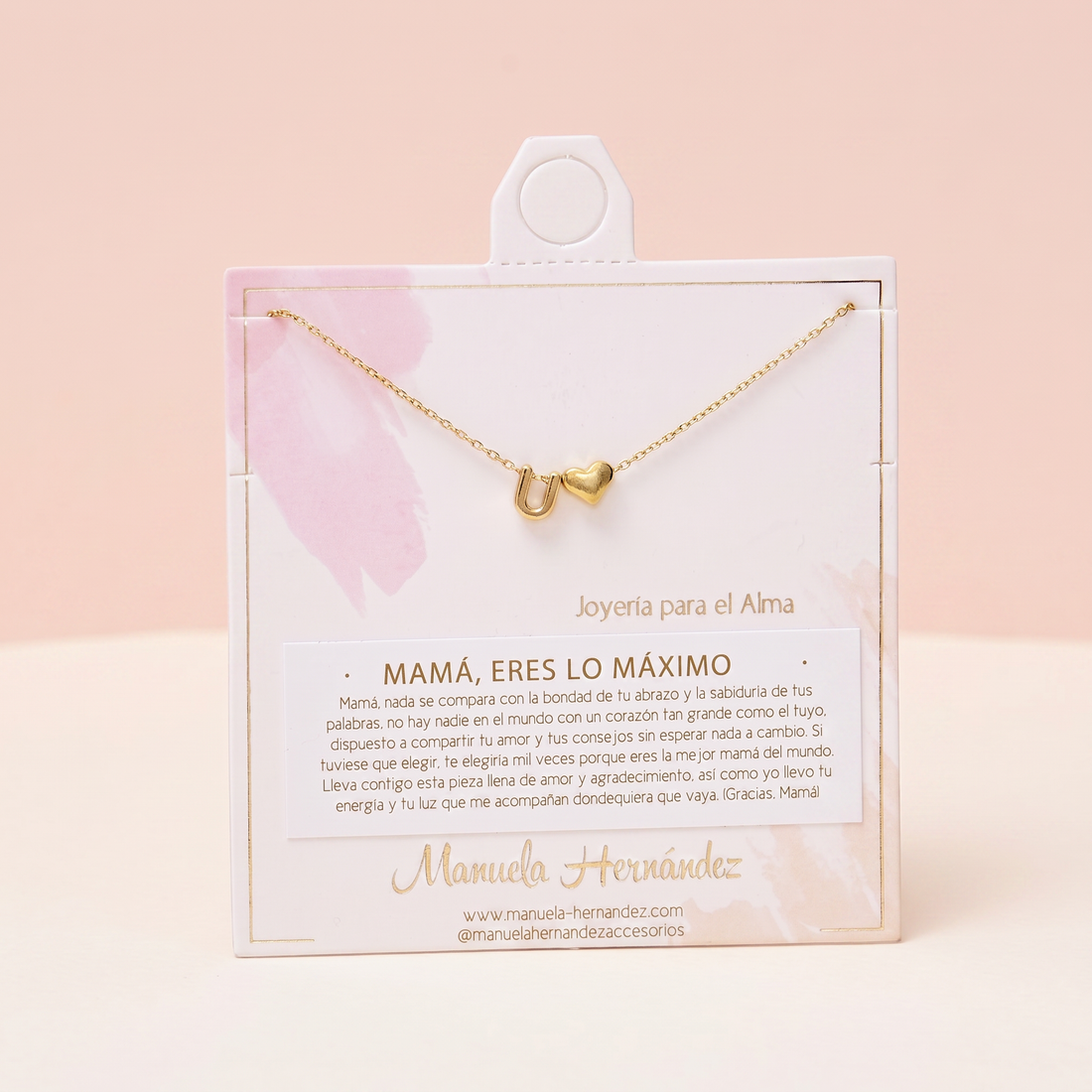 COLLAR INICIALES - MAMÁ, ERES LO MAXIMO