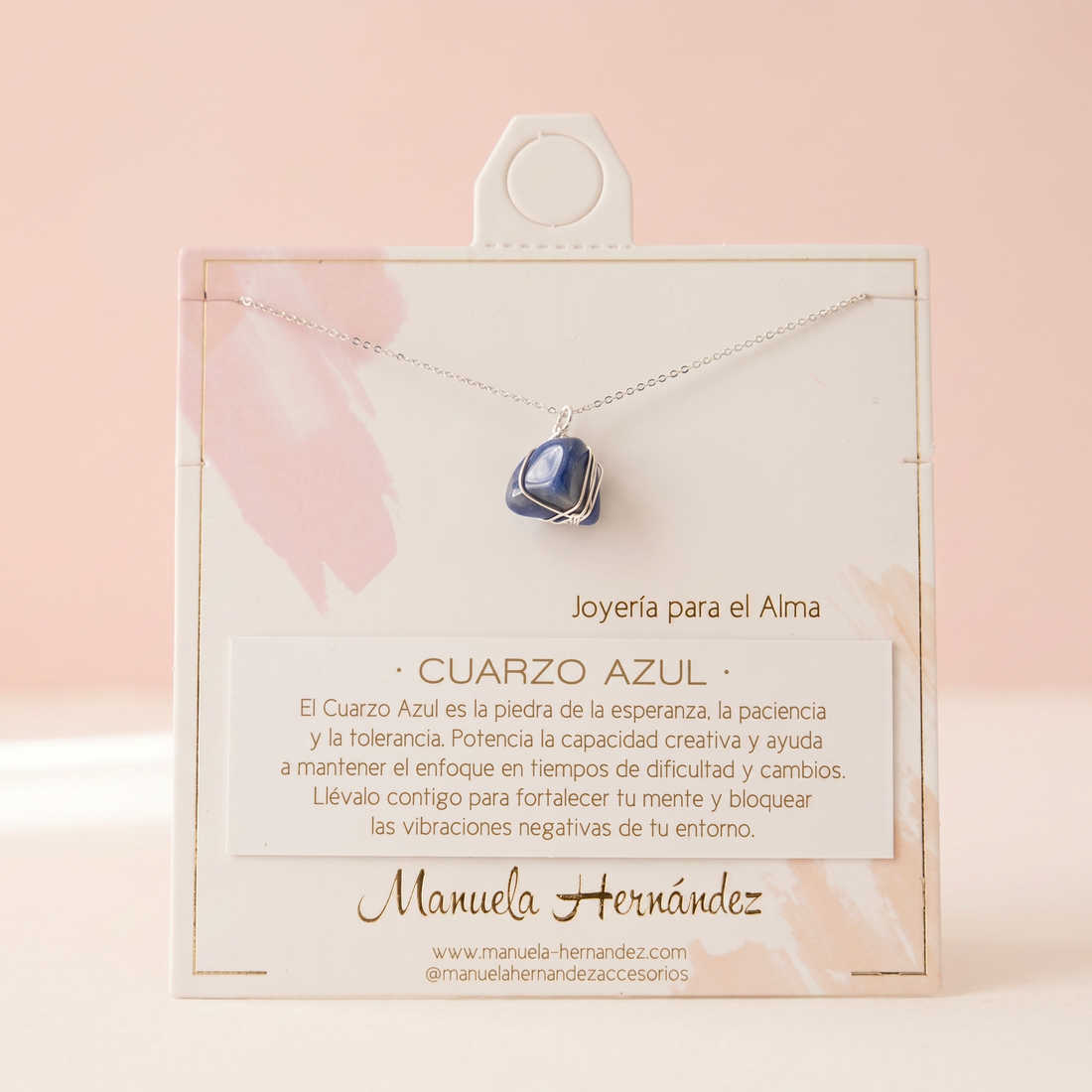 COLLAR AGUAMARINA - PLATEADO