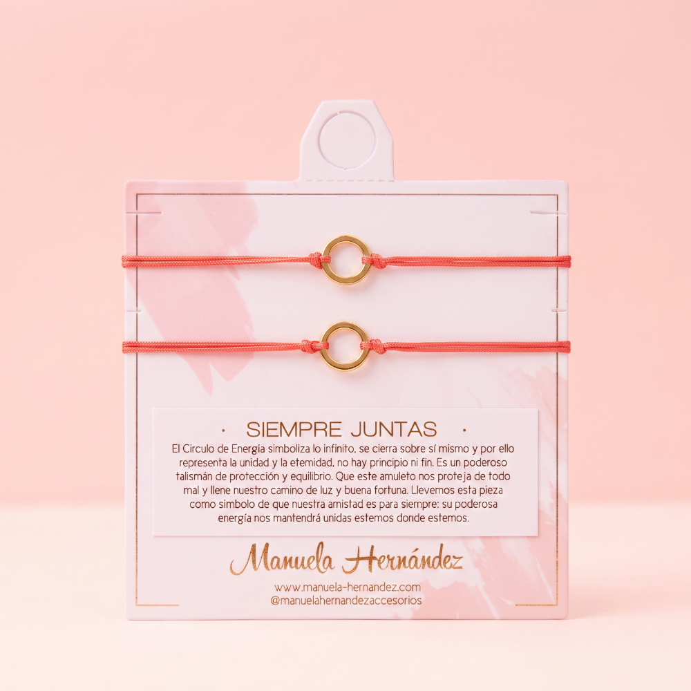 PULSERAS AMIGAS - SIEMPRE JUNTAS - ARO INFINITO