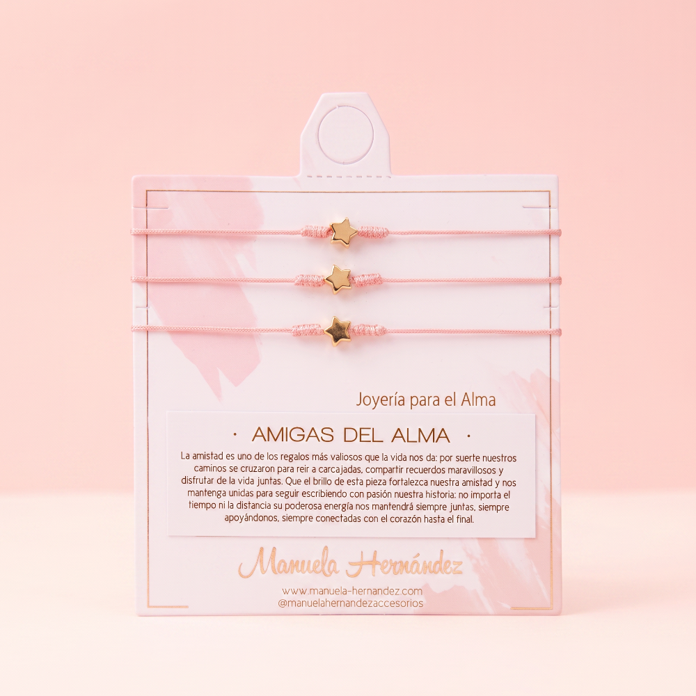 TRIO DE PULSERAS - AMIGAS DEL ALMA x 3