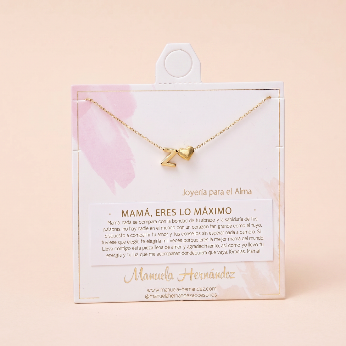 COLLAR INICIALES - MAMÁ, ERES LO MAXIMO