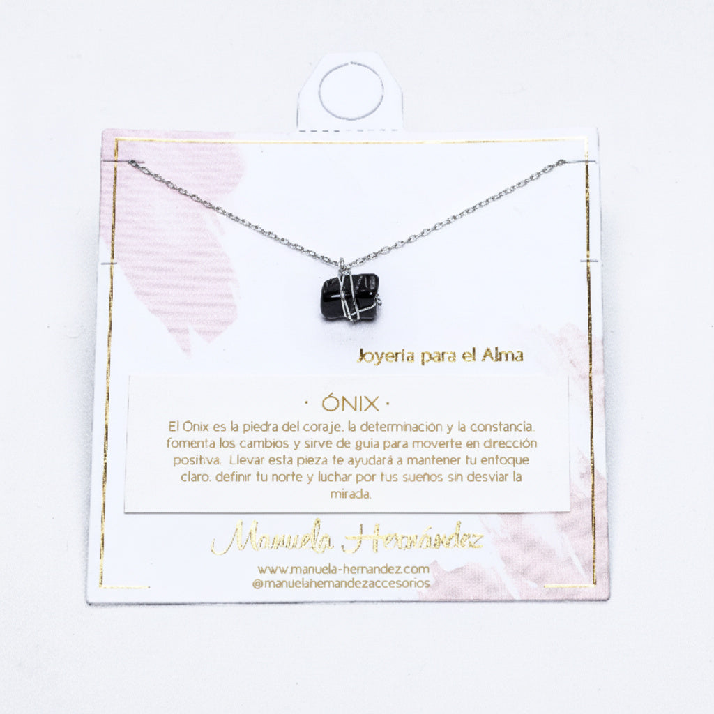 COLLAR AMBAR - PLATEADO