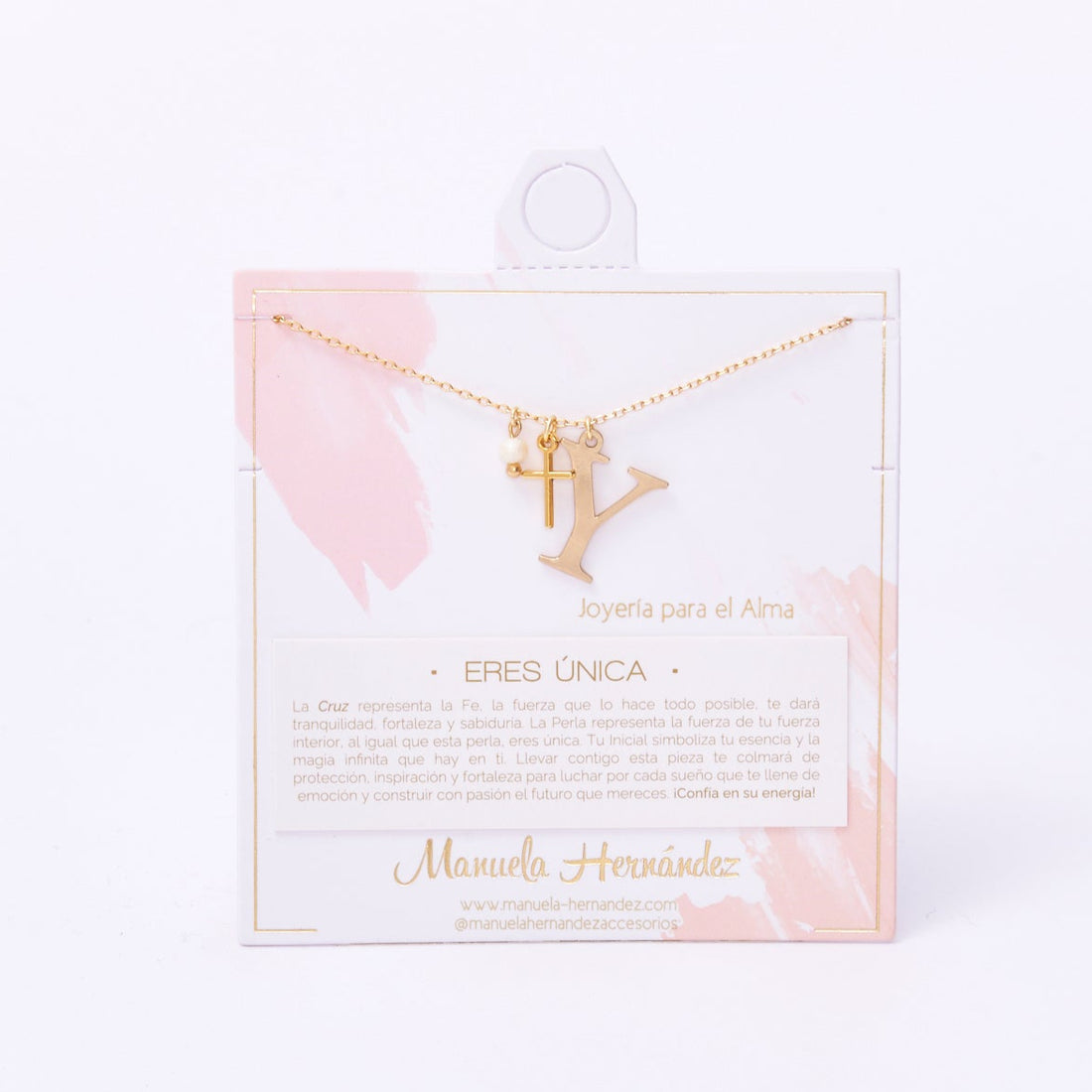 COLLAR ERES ÚNICA - INICIALES PERLA