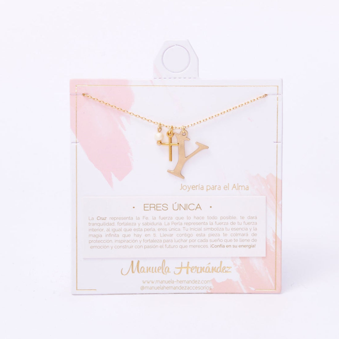 COLLAR ERES ÚNICA - INICIALES PERLA