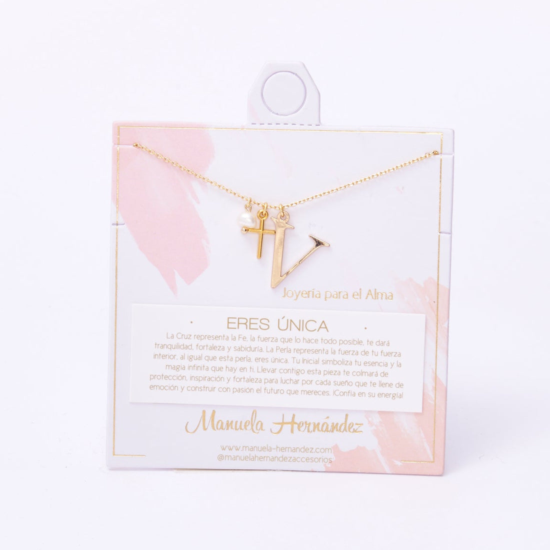 COLLAR ERES ÚNICA - INICIALES PERLA