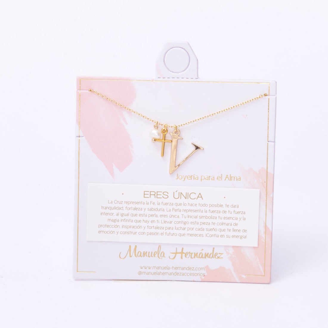 COLLAR ERES ÚNICA - INICIALES PERLA