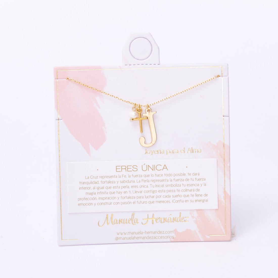 COLLAR ERES ÚNICA - INICIALES PERLA