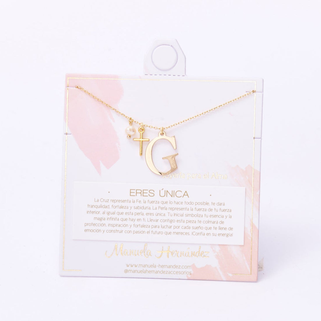COLLAR ERES ÚNICA - INICIALES PERLA