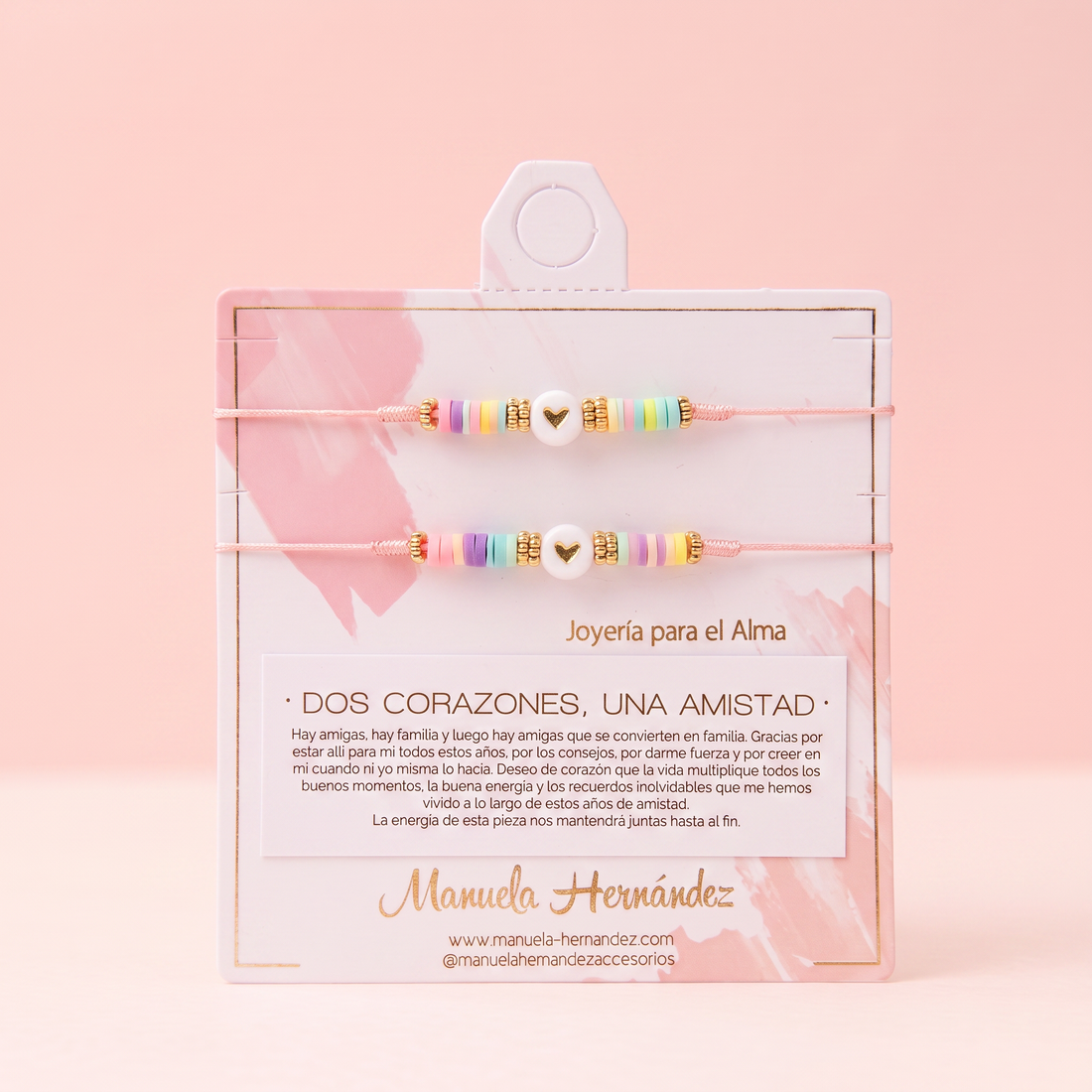 Dúo de manillas DOS CORAZONES UNA AMISTAD