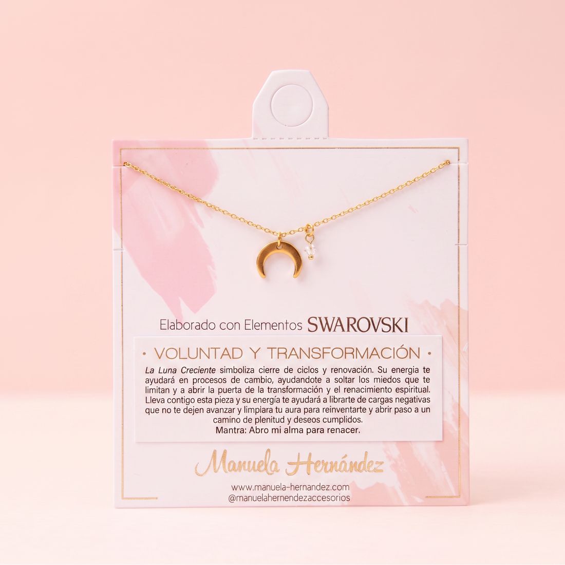 COLLAR VOLUNTAD Y TRANSFORMACION DORADO