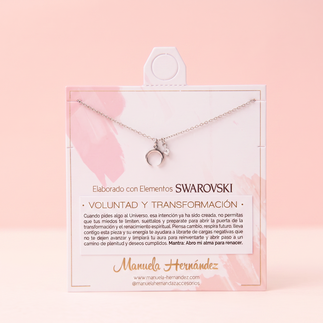 COLLAR VOLUNTAD Y TRANSFORMACION PLATEADO