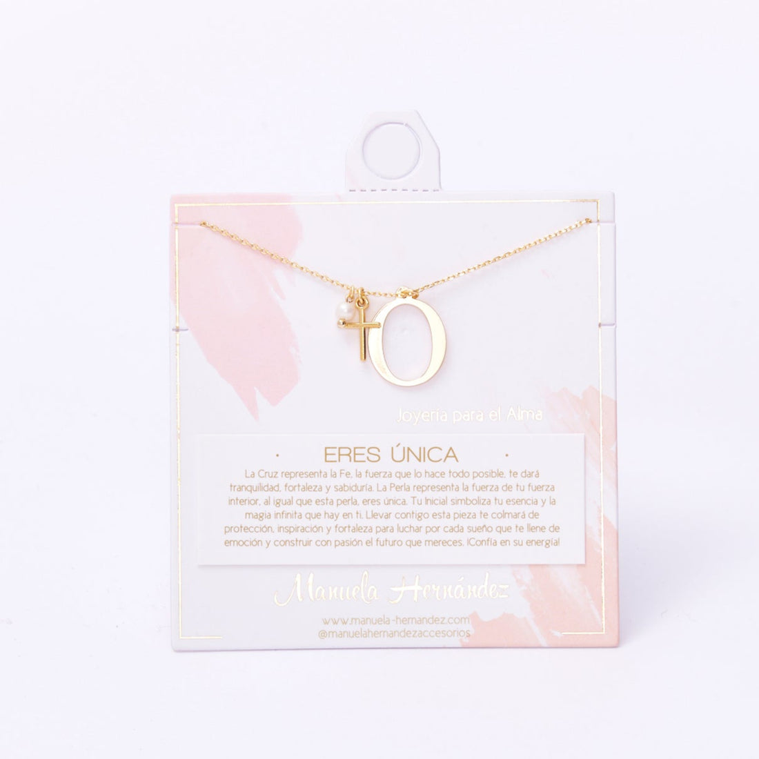 COLLAR ERES ÚNICA - INICIALES PERLA