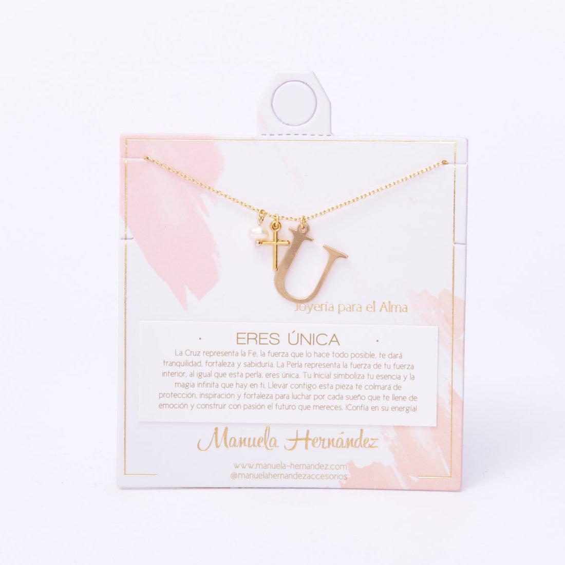 COLLAR ERES ÚNICA - INICIALES PERLA