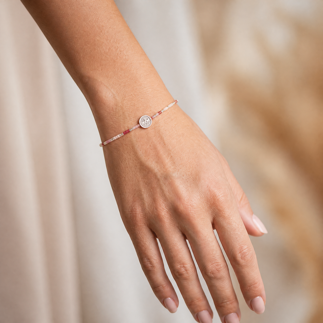 PULSERA SAN BENITO PROTECTOR - MIYUKI PLATEADA