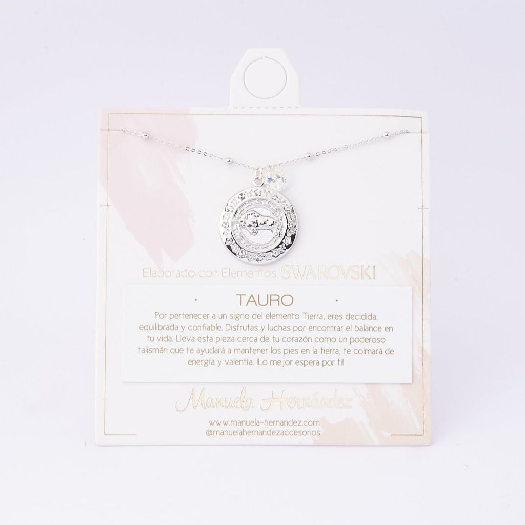 COLLAR LARGO - ZODIACO PLATEADO